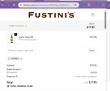 Fustini's Oils and Vinegars coupon verification screenshot