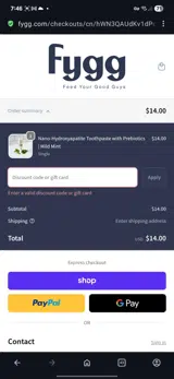 Fygg coupon verification screenshot