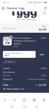 Fygg coupon verification screenshot