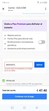 AKSG2A7L coupon verification screenshot