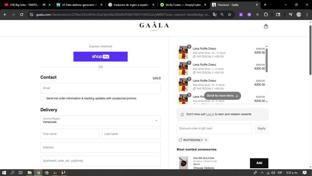 GAÂLA checkout page showing GAÂLA promo code box | Screenshot taken by SimplyCodes community member on Jun 19, 2025