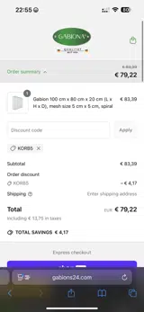 KORB5 coupon verification screenshot