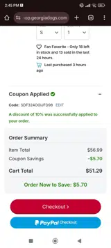 SDF324OGIJFD98 coupon verification screenshot