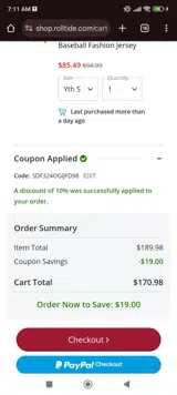 SDF324OGIJFD98 coupon verification screenshot