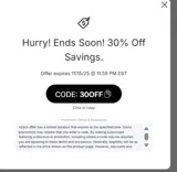 30OFF coupon verification screenshot