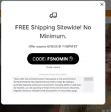 FSNOMIN coupon verification screenshot