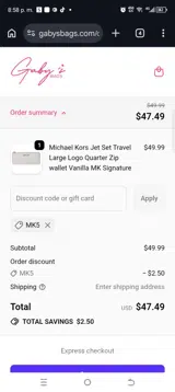 Mk5 coupon verification screenshot