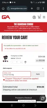 F1TZYYKYN coupon verification screenshot