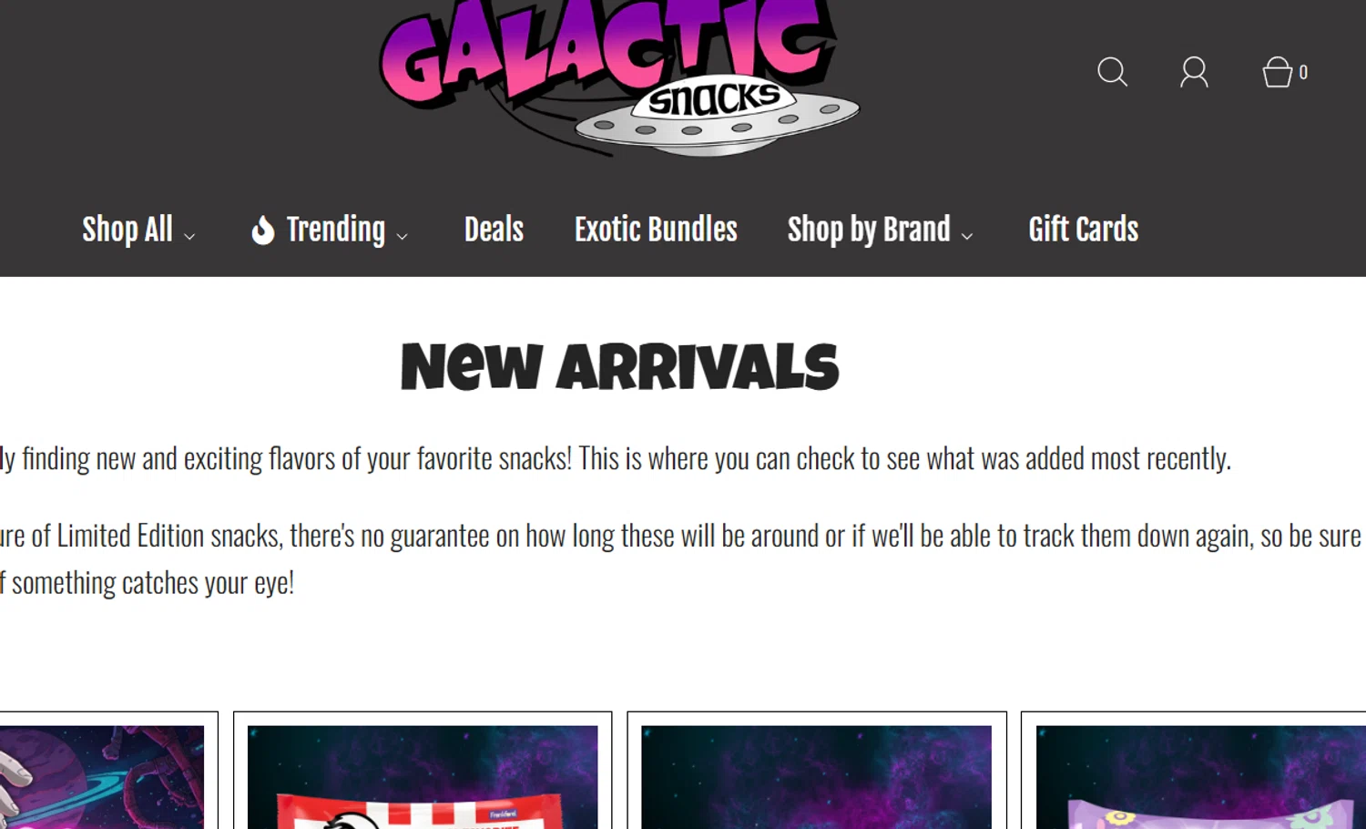 Galactic Snacks checkout page showing Galactic Snacks discount code box | Screenshot taken by SimplyCodes community member on Feb 3, 2026