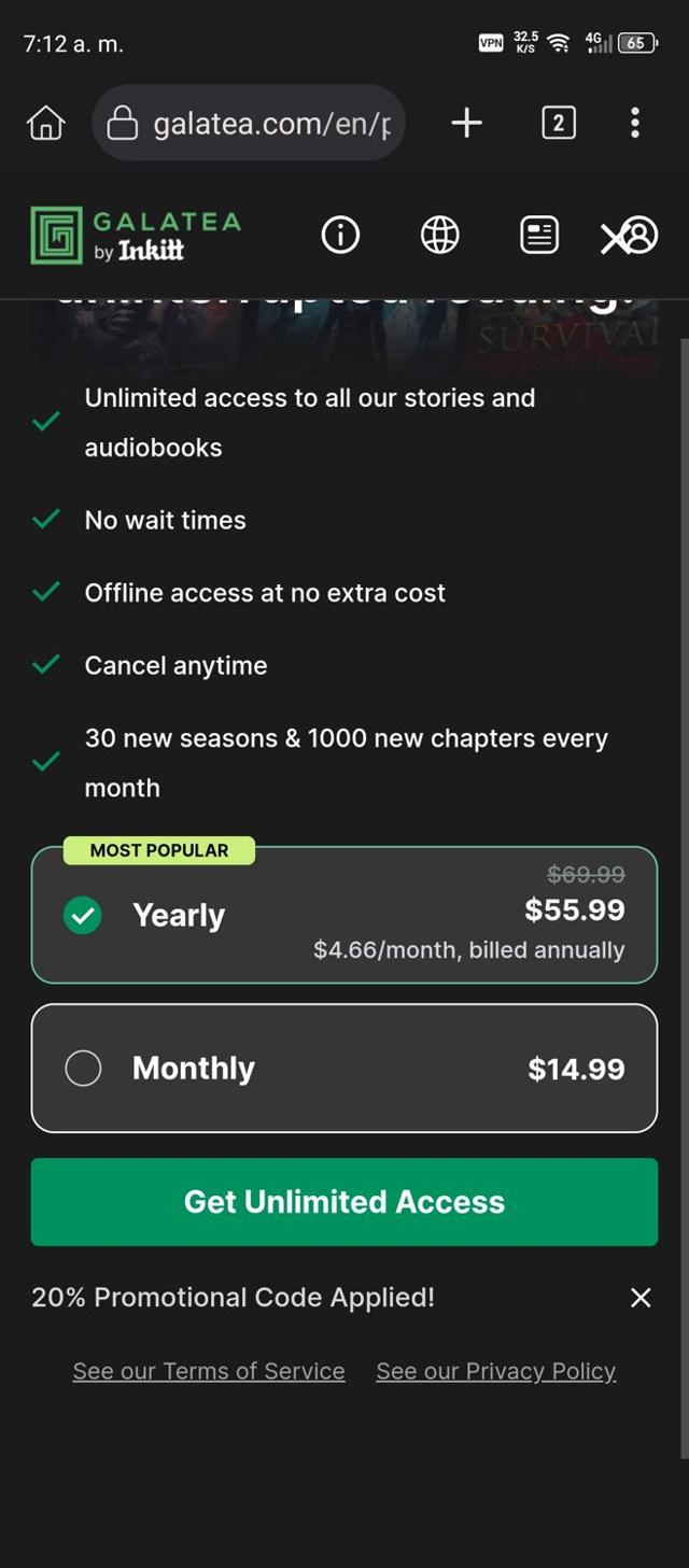 Galatea checkout page showing Galatea promo code box | Screenshot taken by SimplyCodes community member on Sep 11, 2025