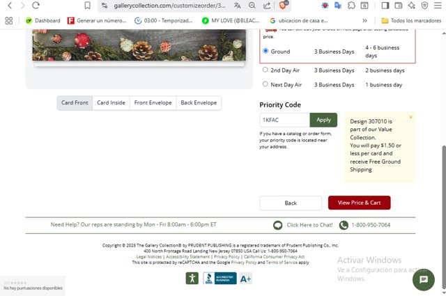 The Gallery Collection checkout page showing The Gallery Collection promo code box | Screenshot taken by SimplyCodes community member on Aug 18, 2025