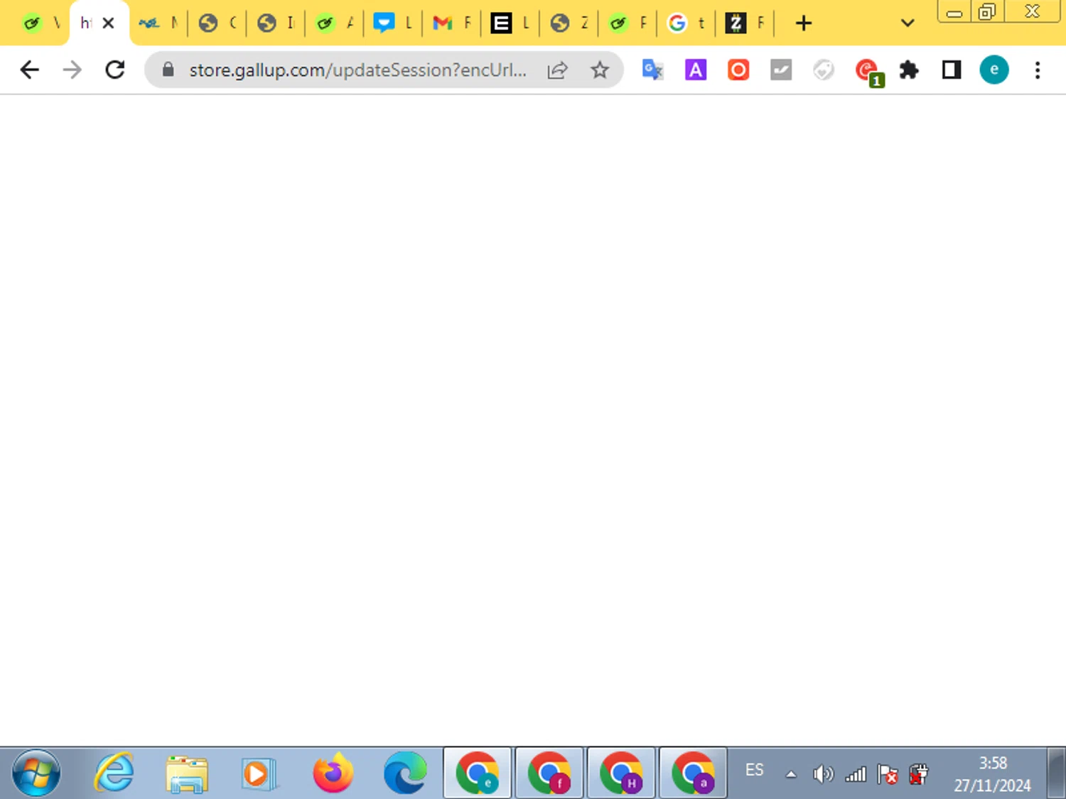 Gallup checkout page showing Gallup promo code box | Screenshot taken by SimplyCodes community member on Nov 27, 2024