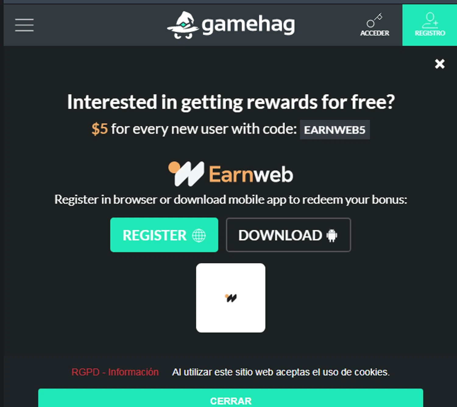 Gamehag checkout page showing Gamehag promo code box | Screenshot taken by SimplyCodes community member on Sep 30, 2024