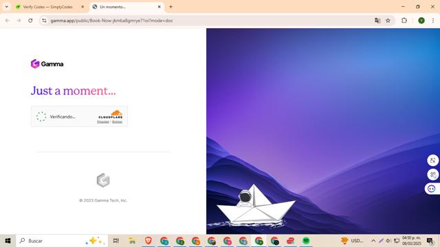 Gamma App checkout page showing Gamma App promo code box | Screenshot taken by SimplyCodes community member on Mar 8, 2025
