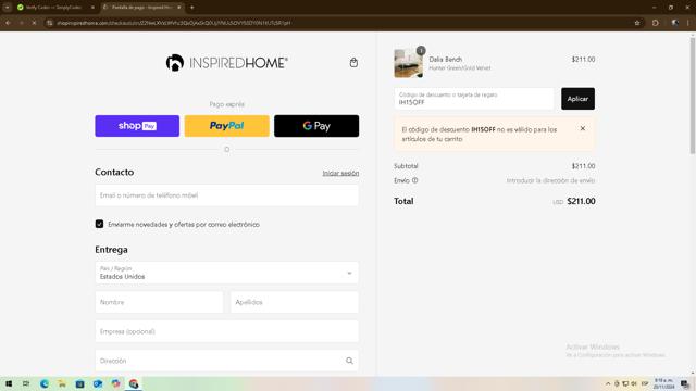 Gamma App checkout page showing Gamma App promo code box | Screenshot taken by SimplyCodes community member on Nov 21, 2024