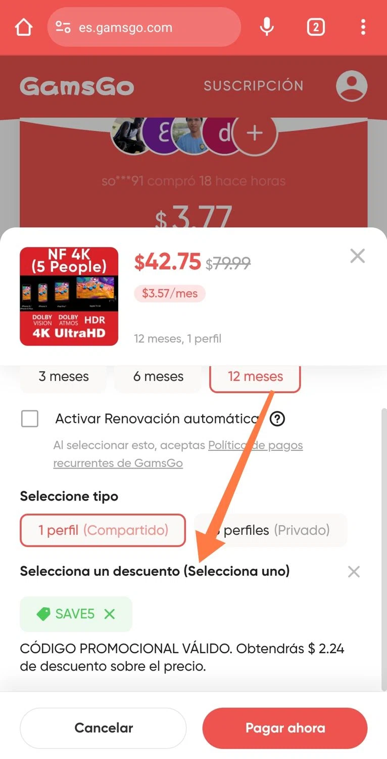 GamsGo checkout page showing GamsGo promo code box | Screenshot taken by SimplyCodes community member on Jun 15, 2024