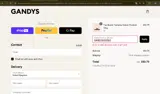 GANDYSHOES20 coupon verification screenshot