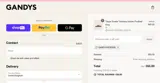 GANDYSHOES20 coupon verification screenshot