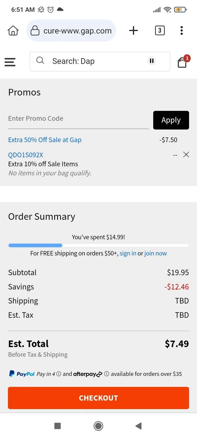 Gap discount code - 10% extra OFF in March