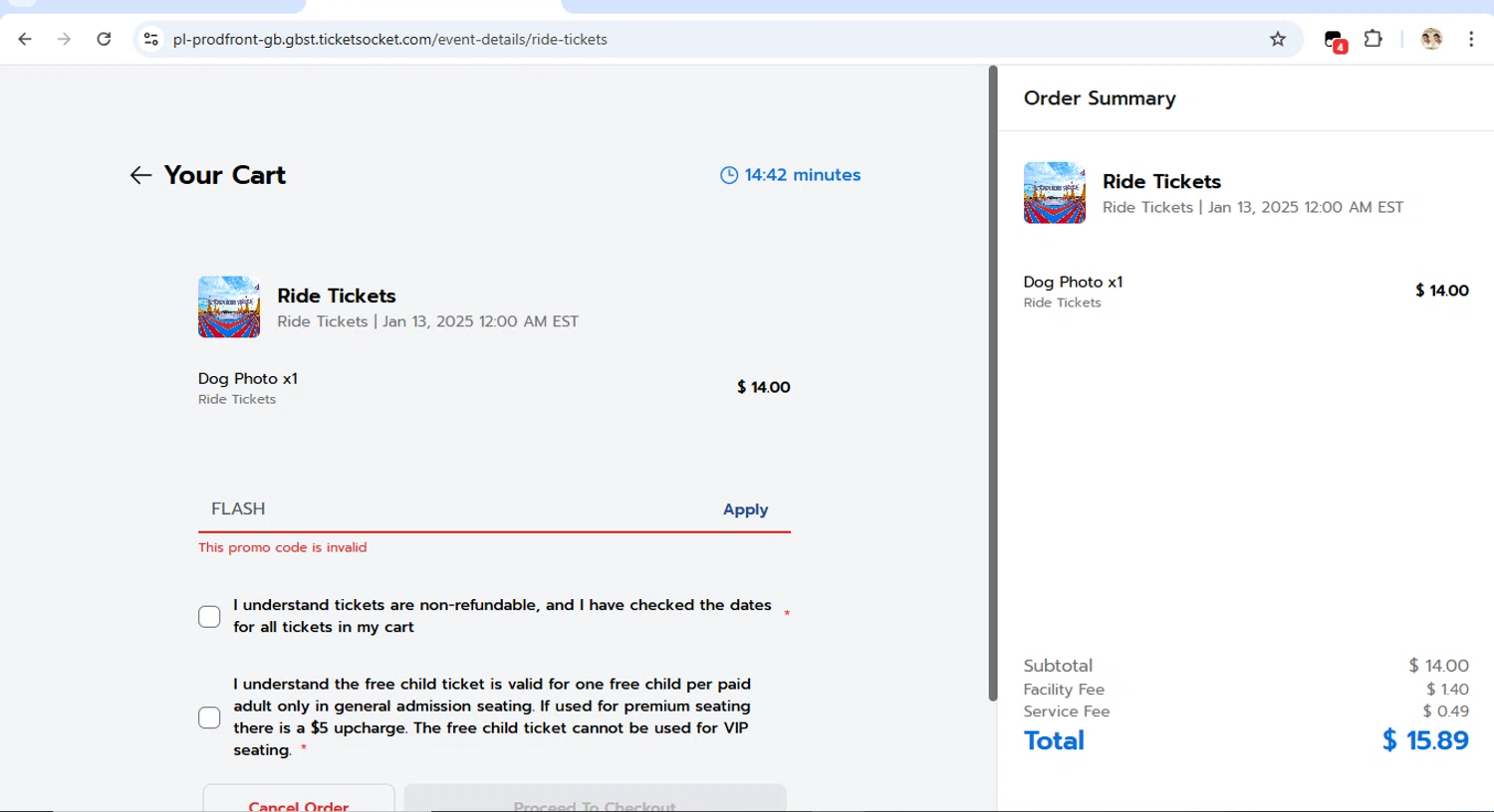 Garden Bros Nuclear Circus promo code screenshot showing code FLASH applied at Garden Bros Nuclear Circus checkout page. Uploaded by SimplyCodes community member LegendaryTitan9160 on Feb 13, 2025