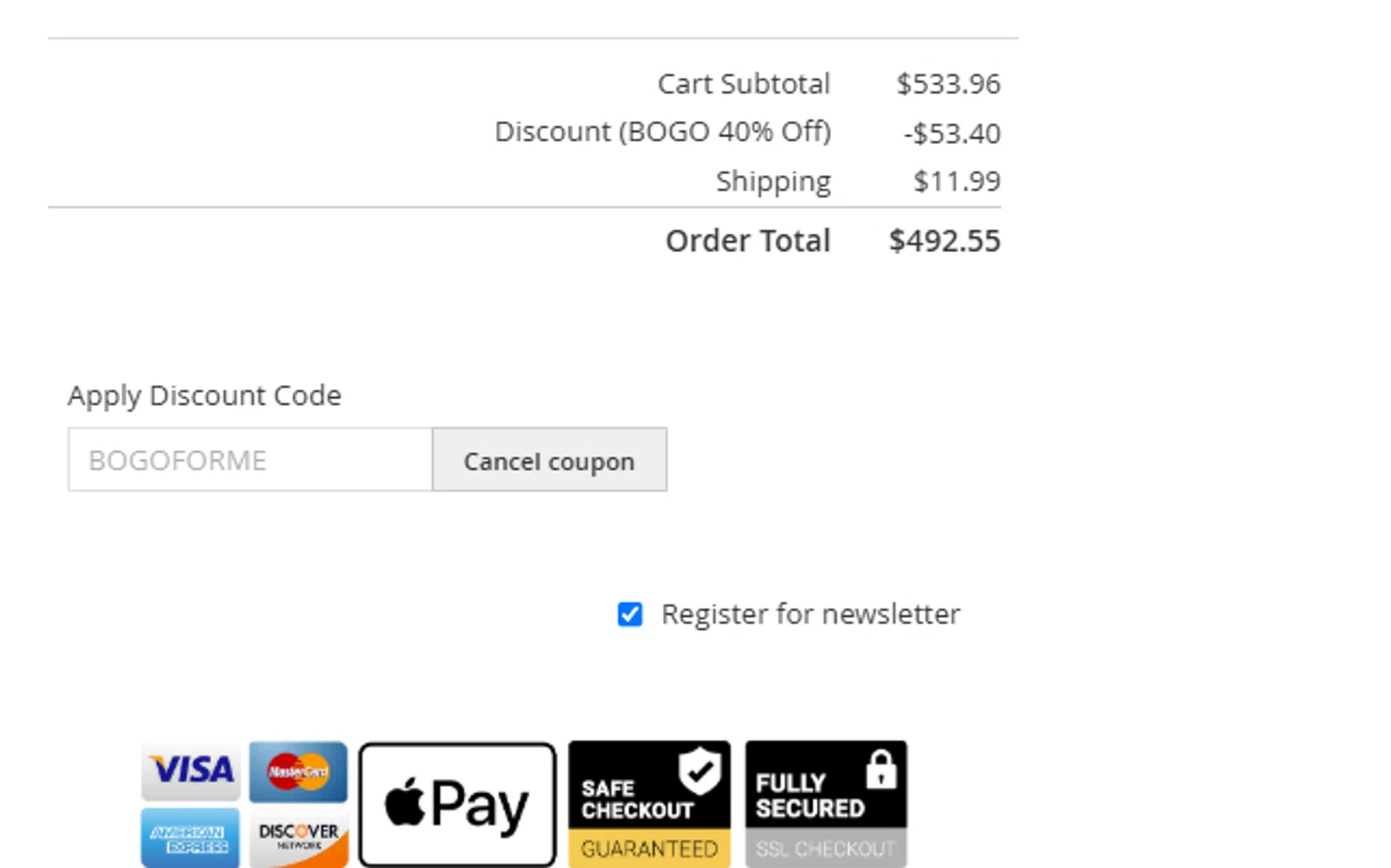Garden Winds checkout page showing Garden Winds discount code box | Screenshot taken by SimplyCodes community member on Oct 13, 2025