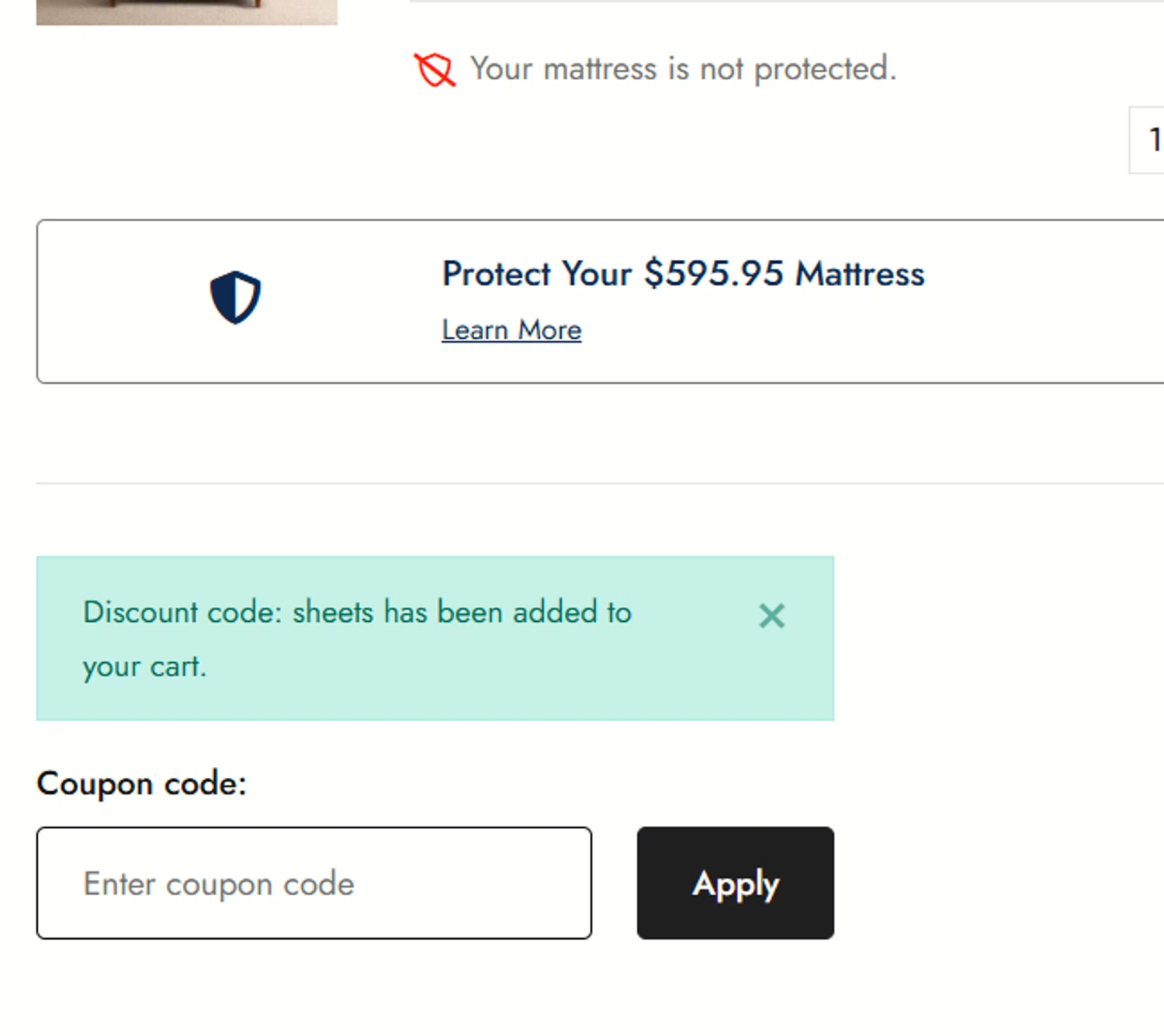 Gardner-White promo code screenshot showing code SHEETS applied at Gardner-White checkout page. Uploaded by SimplyCodes community member a2d2c2d211 on Nov 10, 2025