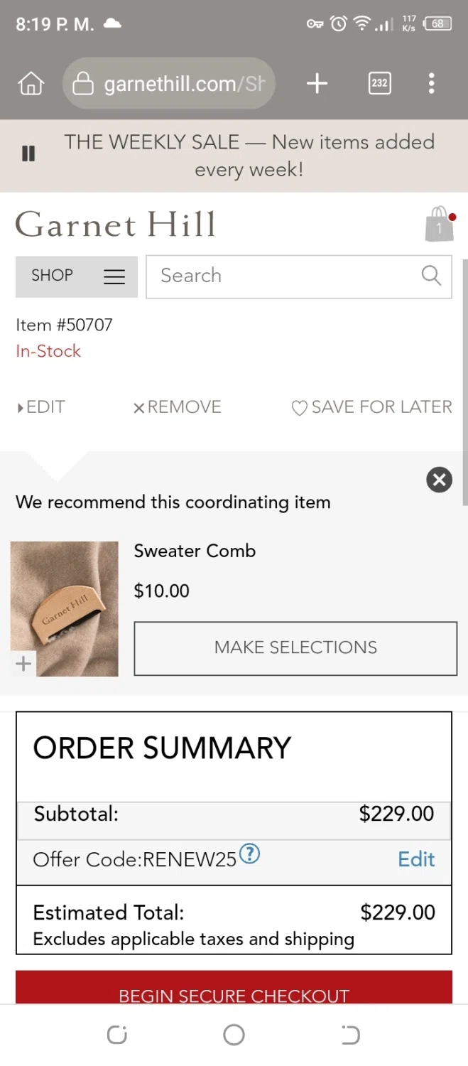 Garnet hill coupon discount