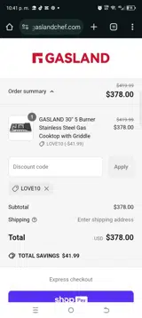Love10 coupon verification screenshot