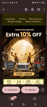 Labor coupon verification screenshot