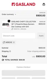 Hero10 coupon verification screenshot