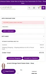 PASTOR15 coupon verification screenshot