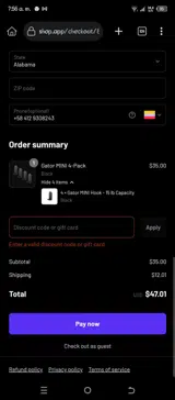 Gator Magnetics coupon verification screenshot