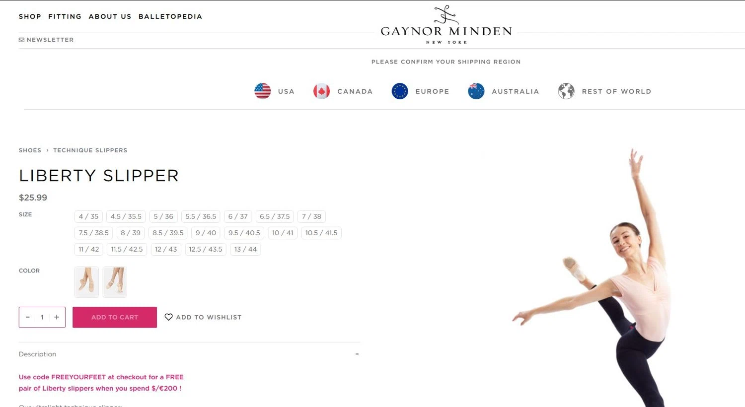 Gaynor Minden coupon code screenshot showing code freeyourfeet applied at Gaynor Minden checkout page. Uploaded by SimplyCodes community member josemiguelaponte on Oct 19, 2025