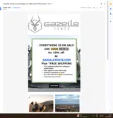 Gazelle Tents coupon verification screenshot