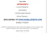 Gazelle Tents coupon verification screenshot