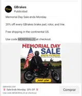 MEMORIAL20 coupon verification screenshot