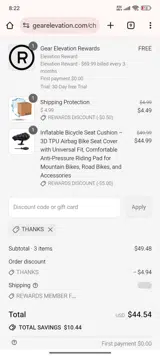 thanks coupon verification screenshot