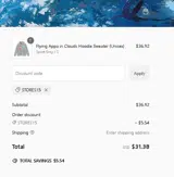 STORES15 coupon verification screenshot