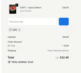 GEM coupon verification screenshot