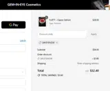 SAVE10NOW coupon verification screenshot