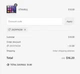 20OFFNOW coupon verification screenshot