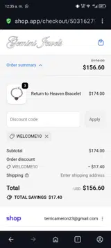Gemini Jewels coupon verification screenshot