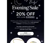 EVENING coupon verification screenshot