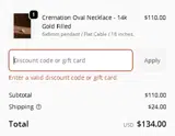 Gems and Juniper coupon verification screenshot