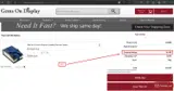 Gems On Display coupon verification screenshot