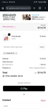 GeneInUs coupon verification screenshot