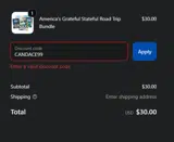 Generous Family coupon verification screenshot