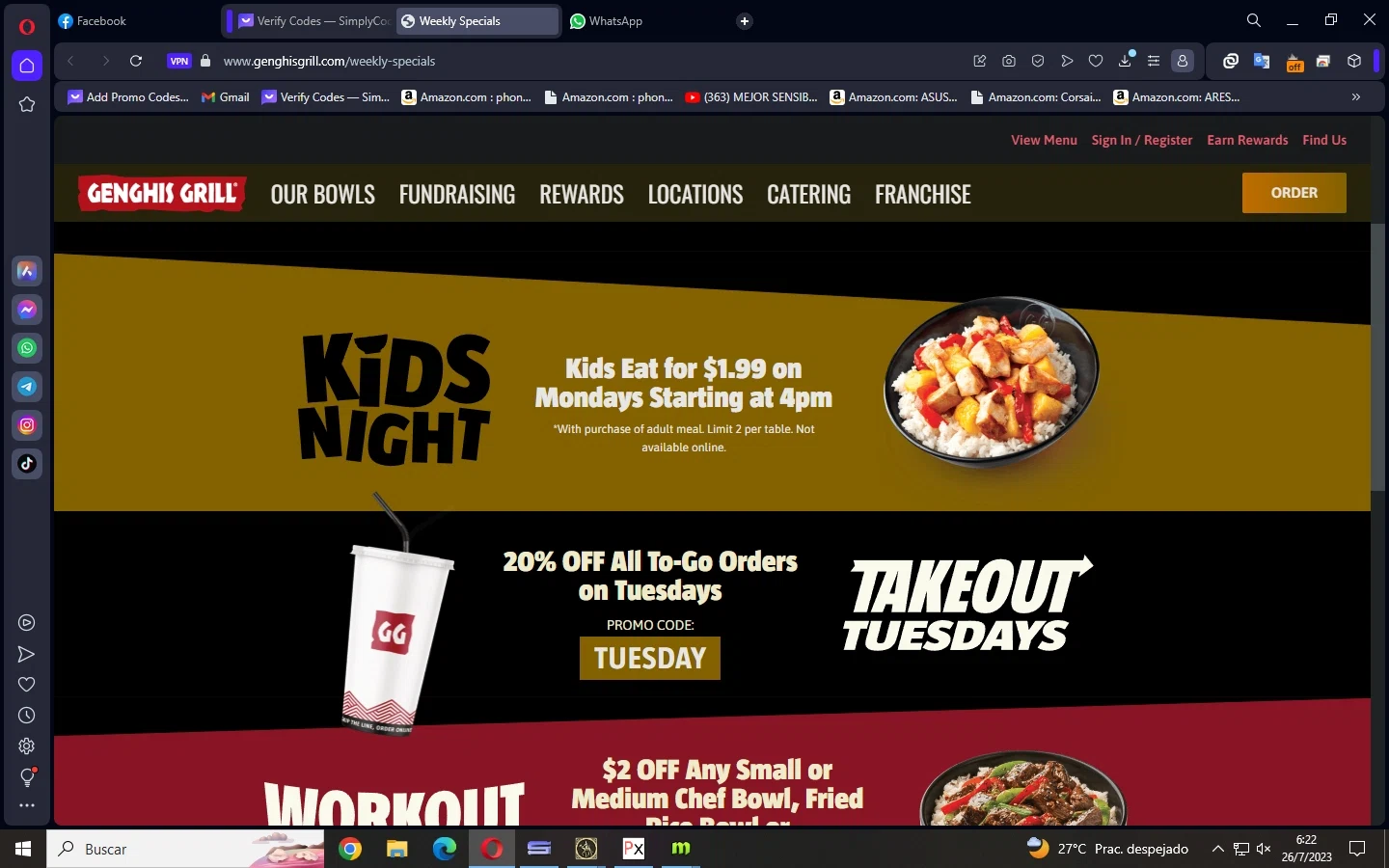 Genghis Grill Coupons - $5 Off | January 2025