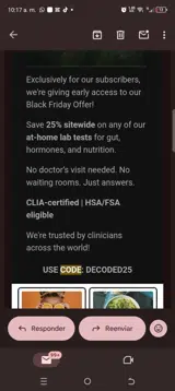 DECODED25 coupon verification screenshot