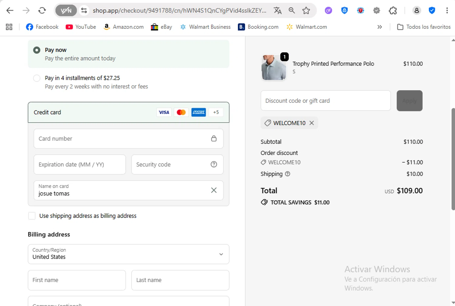 GenTeal Apparel discount code screenshot showing code WELCOME10 applied at GenTeal Apparel checkout page. Uploaded by SimplyCodes community member FrancyB on Oct 23, 2025
